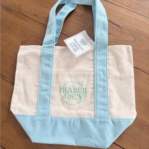 2026 Limited edition Trader Joe’s Blue and Cream Small Tote